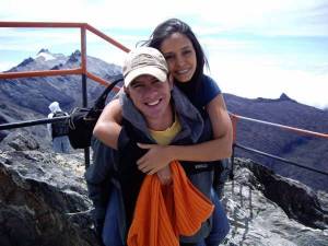 mi bella y yo en el ;pico Espejo