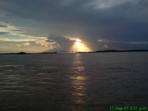 atardecer del puente de angostura