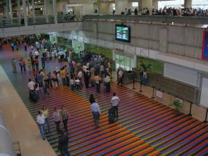 Airport floor by Cruz Diez