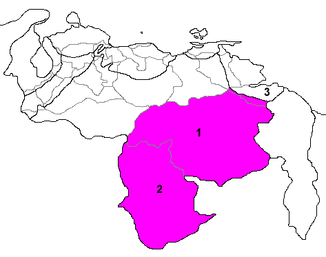 Mapa del Sur del orinoco