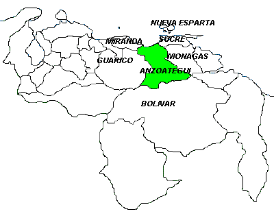 Ubicación geográfica de Anzoátegui