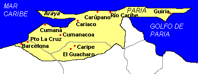 Mapa con Ciudades de Venezuela