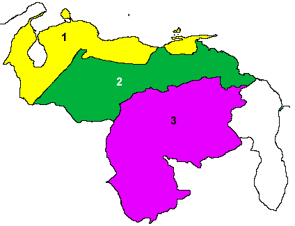 Regiones clásicas en Venezuela