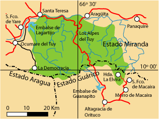 Mapa de Guatopo